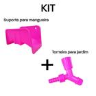 Kit Suporte Para Mangueira + Torneira de Jardim - Taivi