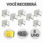 Kit Suporte Porta Esponja Bucha Inox Para Pia Cozinha - Escolha Seu Kit - Gancho Para Esponja Ref