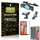 Kit Suporte Veicular 3 em 1 Galaxy A11 + Película 3D + Capa Anti Impacto - Armyshield