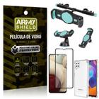 Kit Suporte Veicular 3 em 1 Galaxy A12 + Película 3D + Capa Anti Impacto - Armyshield