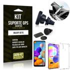 Kit Suporte Veicular Magnético Galaxy A21s Capinha Anti Impacto +Película Vidro - Armyshield