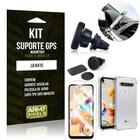 Kit Suporte Veicular Magnético LG K41s Capinha Anti Impacto +Película Vidro - Armyshield