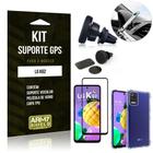 Kit Suporte Veicular Magnético LG K62 + Capa Anti Impacto +Película Vidro 3D - Armyshield