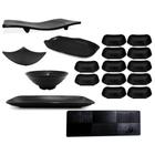 Kit Sushi 18 Pecas com Pratos Molheiras e Travessas Melamina / Plastico Bestfer