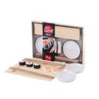 Kit Sushi 7 Peças Porcelana Com Hashi Molhadeira e Enrolador - Wincy Casa