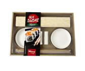 Kit Sushi 7 Peças Porcelana Com Hashi Molhadeira e Enrolador