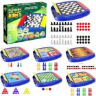 Kit Tabuleiro com 8 jogos em 1 Dama Xadrez Gamão Ludo Art brink