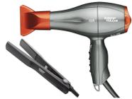 KIT TAIFF 220V - SECADOR DE CABELO PROFISSIONAL VULCAN ÍONS V12 2400W + PRANCHA CERAMIC 180ºC BV