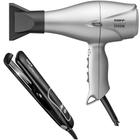 KIT TAIFF - SECADOR DE CABELO TAIFF UNIQUE 3100W 220V + PRANCHA STYLE PRATA PRO TITANIUM 230ºC BV