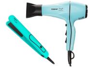 KIT TAIFF STYLE AZUL TIFFANY - SECADOR PROFISSIONAL 2000W 127V + PRANCHA 210ºC BV