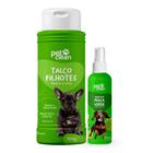 Kit Talco Banho a Seco Perfume Pet Cheiroso Shampoo Higiene caes gatos filhote Pet Clean