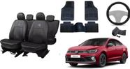 Kit Tapete + Capa de Couro Virtus 18-23 + Capa de Volante de Qualidade