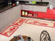 Kit tapete cozinha 3 peças sisal não risca o piso caminho corredor sem pelo confortável várias cores