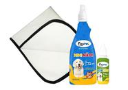 Kit Tapete Shelby 4 un PP 40x50cm + Spray Indicador Canino
