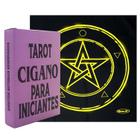 Kit Tarot Cigano Iniciantes e Toalha Tarô Brilho Série Ouro