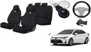 Kit Tecido Personalizado Capas Corolla 20-24 + Volante + Chaveiro