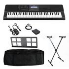 Kit Teclado Casio CT-X800 61 Teclas Sensitivas com Fonte Capa Suporte e Pedal Sustain