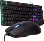 Kit Teclado e Mouse c/Fio Gamer USB RGB TE118 - Knup