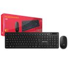 Kit Teclado e Mouse C3Tech K-W20BK, Wireless 2.4 GHz, ABNT2, 1000DPI, Preto