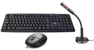 Kit Teclado E Mouse Com Fio + Microfone P2 - Multilaser - Multi (Multilaser)