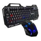 Kit Teclado E Mouse Gamer Knup Kp-2054 Português Cor Preto