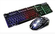 Kit Teclado E Mouse Gamer Preto Led Rgb Gaming Hp - Lenox