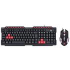 Kit Teclado E Mouse Gamer Vinik VX Gaming Grifo 2400 Dpi Led Vermelho