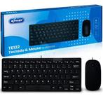 Kit Teclado e Mouse Knup KP-TE122 - USB - Preto - Compacto - Alinee