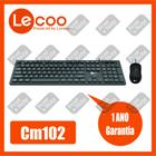 Kit Teclado e Mouse Lenovo Tecla Baixa Membrana CM102 Lecoo