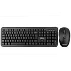 Kit Teclado E Mouse Office Tech Sem Fio Óptico Preto Letron - Leonora