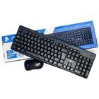 Kit Teclado E Mouse S/ Fio 2.4ghz + Suporte De Notebook - Reliza