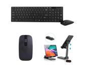 Kit Teclado E Mouse Slim S/ Fio Wireless Tablet SM Galaxy A7 T220/ T225 Lite 8.7