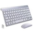 Kit Teclado E Mouse Slim Sem Fio Prateado Português 2.4gh KA-685