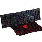 Kit Teclado LED, Mouse LED e Mouse Pad. Combo Gamer IV Bright