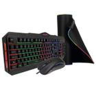 Kit teclado + mouse com fio + mouse pad rgb prosmart