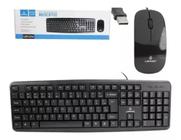 Kit Teclado + Mouse Ergonômico Com Fio LEY-214 - Lehmox