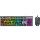 Kit Teclado + Mouse Gamer Fortrek Rainbow Ranger Grafite RGB