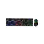 Kit Teclado Mouse Gamer Led Rgb Semi Mecânico Usb Colorido - Yabox