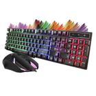 Kit Teclado Mouse Gamer Rgb Semi Mecânico Multimídia