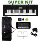 Kit Teclado Musical CASIO CTK3500 USB/MIDI Aplicativo Chordana + Capa + Fonte + Suporte Partitura