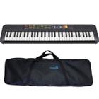 Kit Teclado Musical Yamaha PSR-F52 + Bag Viasom C5S C/ Alça + Fonte Bivolt