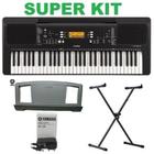 Kit Teclado Psr E363 Yamaha Fonte Suporte Partitura Capa