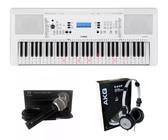 Kit Teclado Yamaha EZ-300 Branco com Microfone e Fone K414