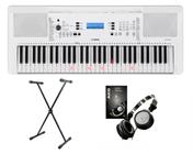 Kit Teclado Yamaha EZ-300 Branco com Suporte e Fone K414