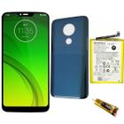 Kit Tela Display Lcd Touch Screen Moto G7 power Xt1955 + Bateria Jk50 + Tampa Traseira Vidro + Cola 110ml