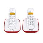 Kit Telefone Sem Fio + 1 Ramal Branco e Vermelho TS 3110 - Intelbras