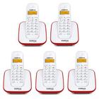 Kit Telefone Sem Fio + 4 Ramais Branco e Vermelho TS 3110 - Intelbras