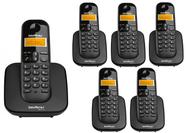 Kit Telefone Sem Fio Ts 3110 + 5 Ramais Ts 3111 Intelbras