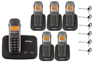 Kit Telefone TS 5150 + 5 Ramal TS 5121 + 6 Headset Intelbras