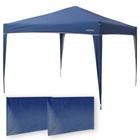 Kit Tenda Dobravel Trixx 3m X 3m Base e Topo + 2 Paredes Laterais Azuis Nautika